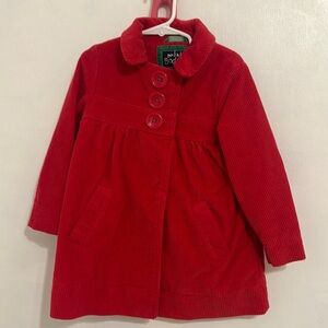 Red Corduroy Kids Coat